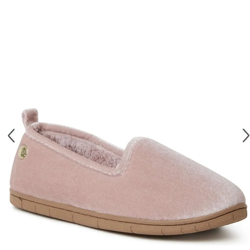 DEARFOAMS Women's Rachel Shiny Velour Closed‎ Back S Pale Mauve